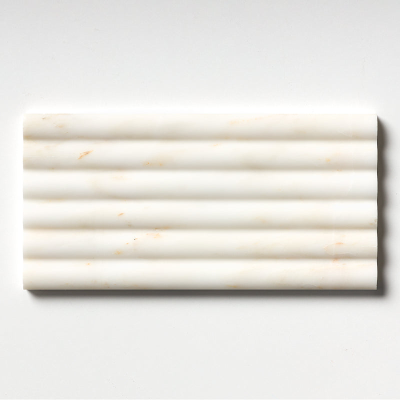 Cal Amber Honed Flute Trim 6x12x3/4 Marble Honed 6x12 Accent Tiles