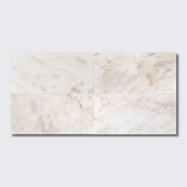 Calacatta Amber Classic Honed Marble Tiles 12x24