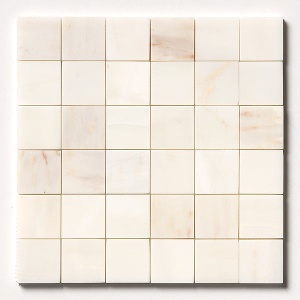 Calacatta Amber Honed Straight Mesh 2x2