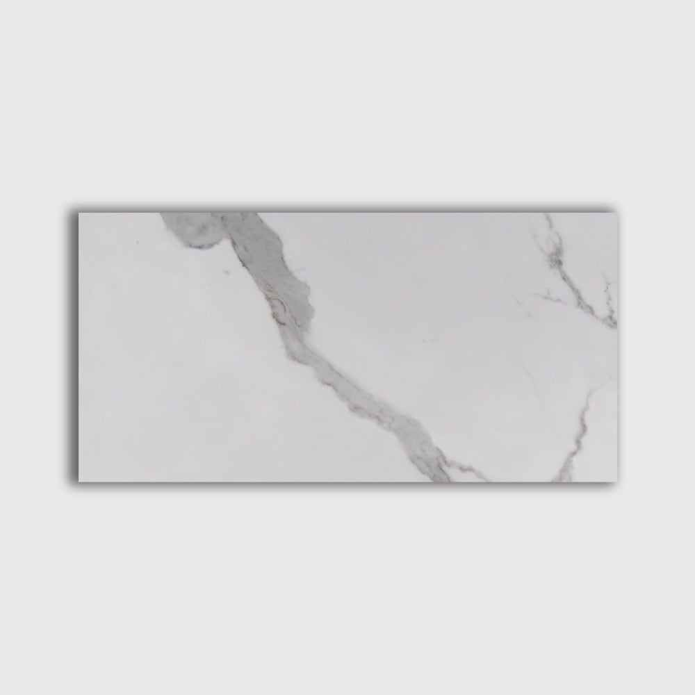 Calacatta Bright Matte Marble Look Porcelain Tiles 12x24 Porcelain Matte 12x24 Tiles