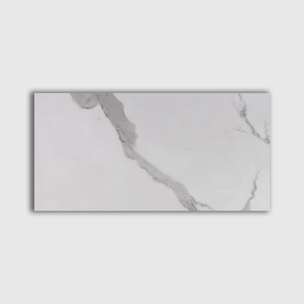 Calacatta Bright Matte Marble Look Porcelain Tiles 12x24