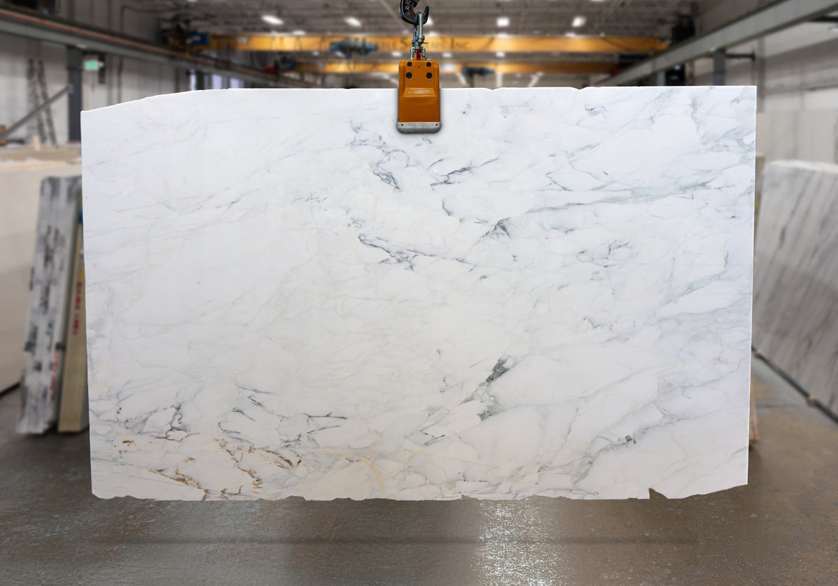 Calacatta Caldia Supreme Polished Marble Slab Random 3/4 batch 43628-1-5