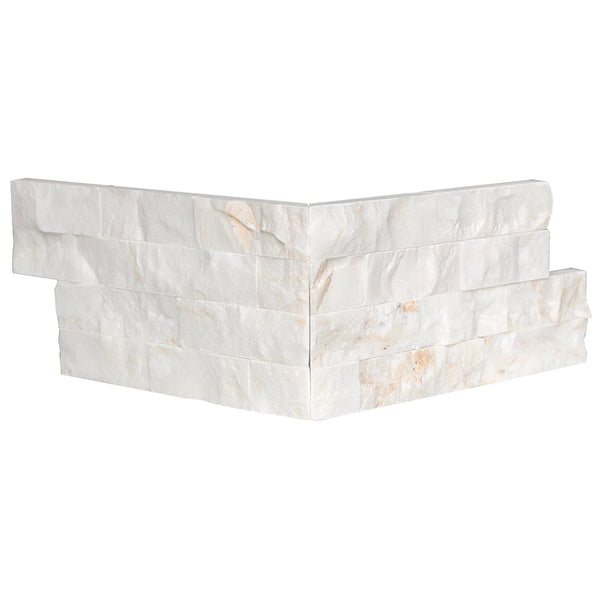 Calacatta Cremo Wall Decos Corner Marble Accent Tiles 6x12