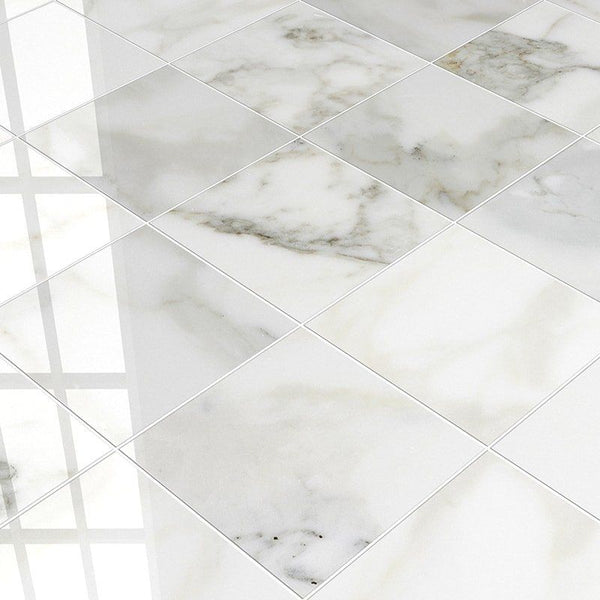 Calacatta Gold Honed Marble Tiles 12x12