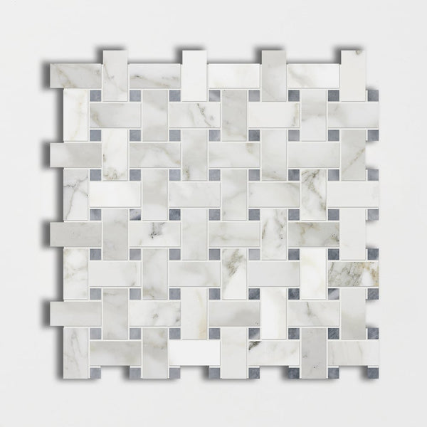 Calacatta Gold Polished Bardiglo Marble Mosaics 12x12