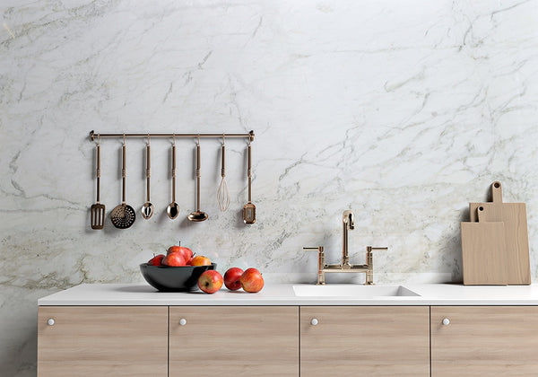 Calacatta Gold Polished Marble Slab Random 1 1/4 room scene 2