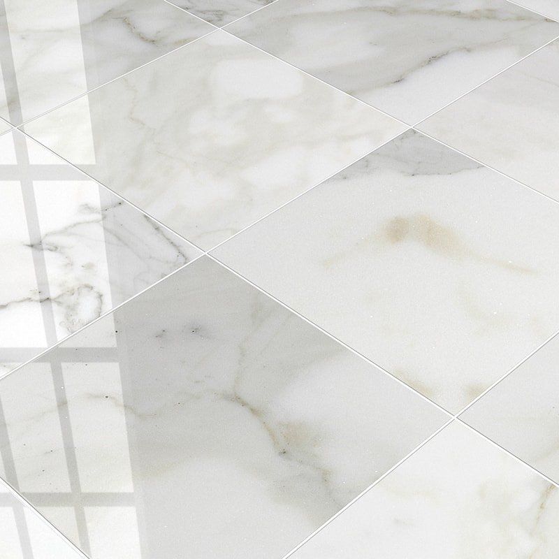 Calacatta Gold Polished Marble Tiles 18x18 Marble Polished 18x18 Tiles — 2