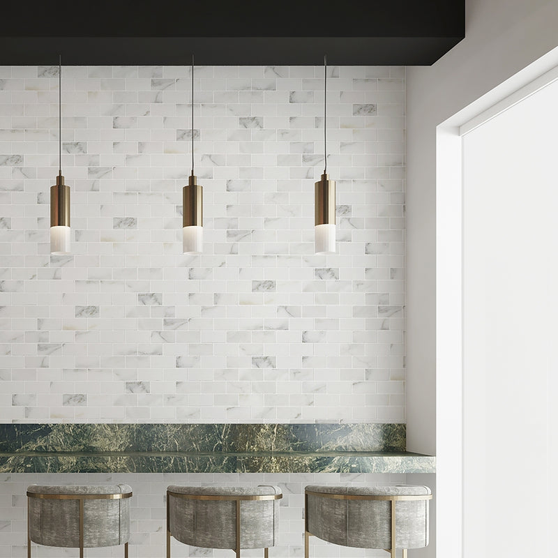 Calacatta Gold Polished Marble Tiles 2 3/4x5 1/2 Marble Polished 3x12 Tiles — 2