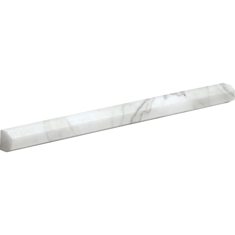 Calacatta Gold Polished Pencil Liner Marble Moldings 1/2x12 Marble Polished 2x12 Moldings