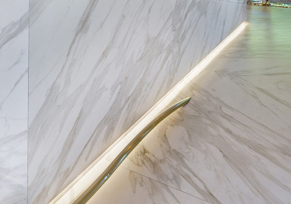 Calacatta Gold Sintered Stone Slab Honed Finish Silk 125x63