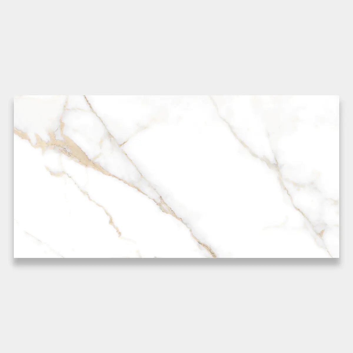 Calacatta Oro Polished Porcelain Tiles 12x24 by Stonetiledepot