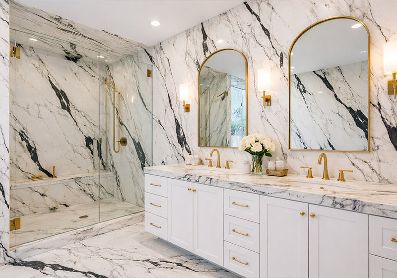 Calacatta Paonazzo Polished Marble Slab Random 3/4 room scene 3