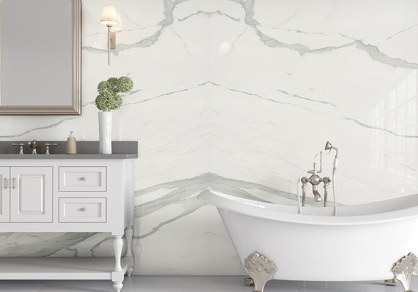 Calacatta Polished Porcelain Slab 47 1/4x94 1/2