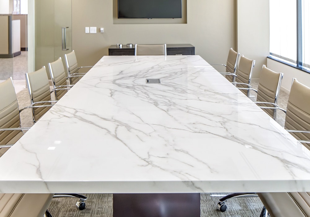 Calacatta Silk Sintered Stone Slab 125x63 room scene 3