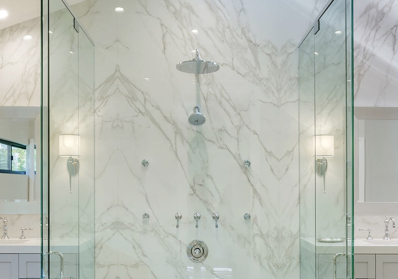 Calacatta Silk Sintered Stone Slab 125x63 room scene 4