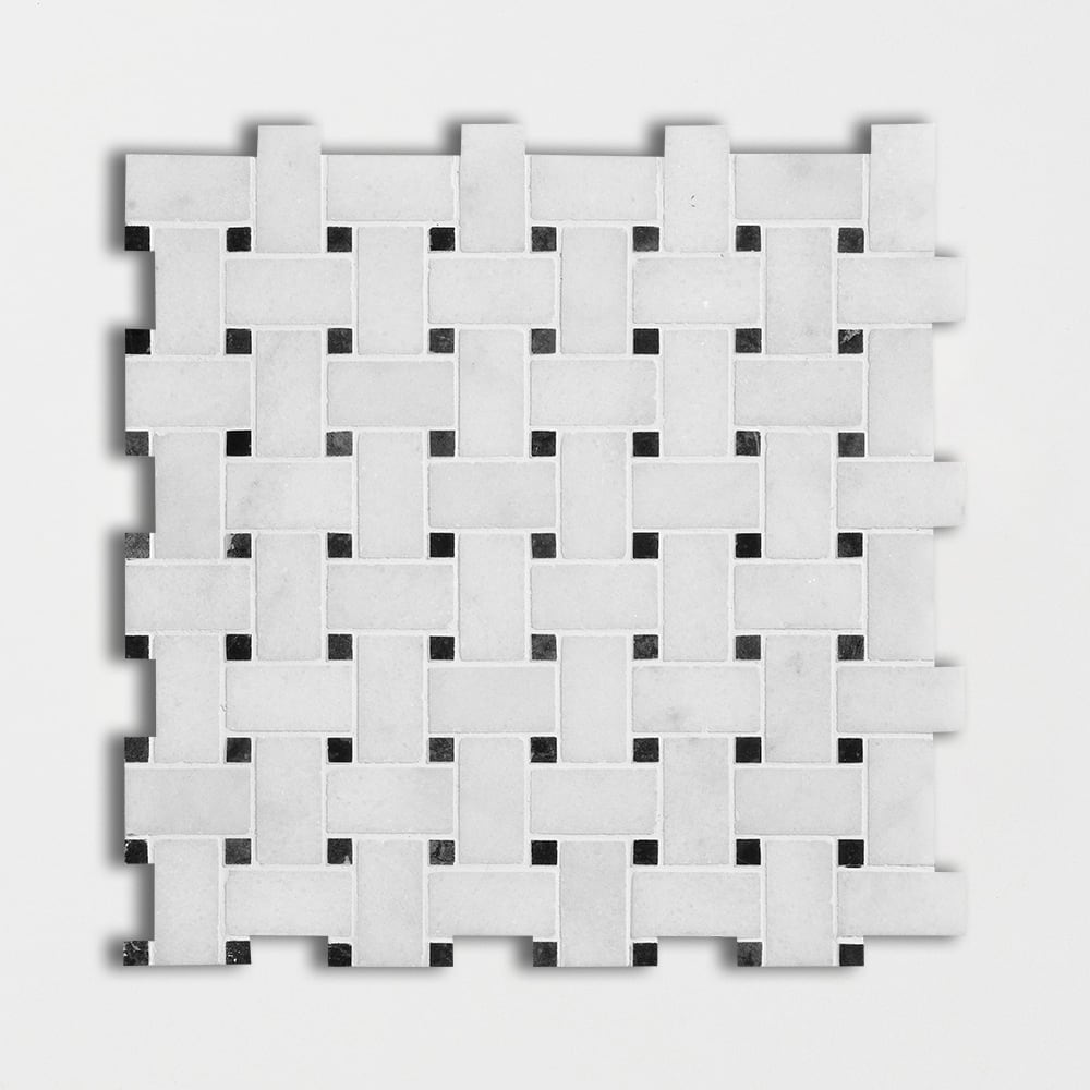 Calacatta T Honed Basket Weave Marble Mosaics 12x12 Marble Honed 12x12 Mosaics