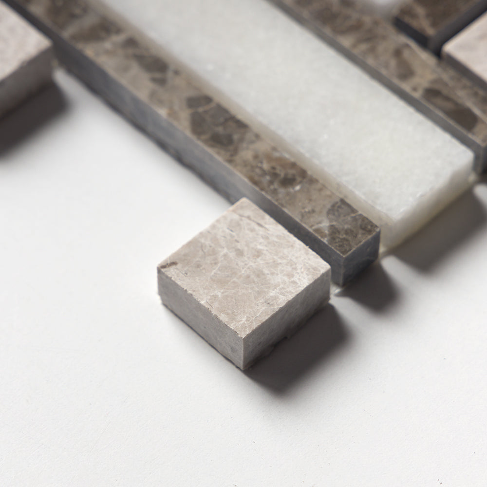 Calacatta T Polished Thin Basket Marble Mosaics 12x12 Marble Polished 12x12 Mosaics — 4