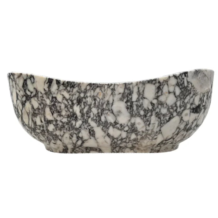 Calacatta Viola Bathtub Hand-carved from Solid Marble Block (W)34" (L)70" (H)26" by GobekDesign