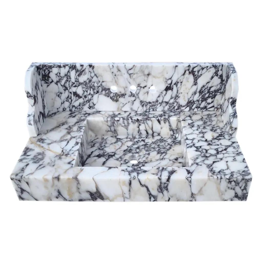 Calacatta Viola Marble Wall Mount Bathroom Sink - 40x20 Backsplash by GobekDesign