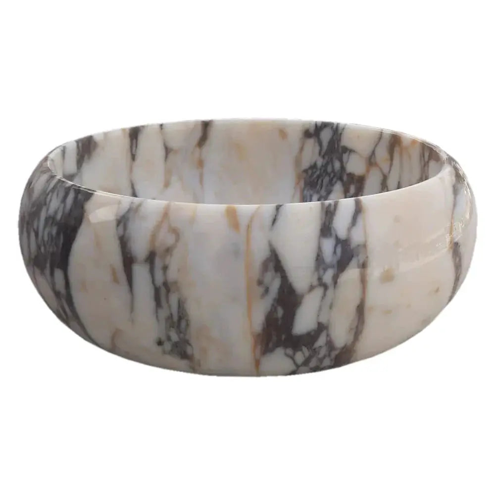 Calacatta Viola Marble Round Bathroom Vessel Sink Polished 16 by GobekDesign