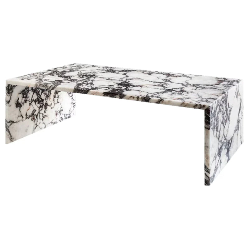 Calacatta Viola Marble Plain Design Coffee Table Polished (W)20" (L)36" (H)12" by GobekDesign