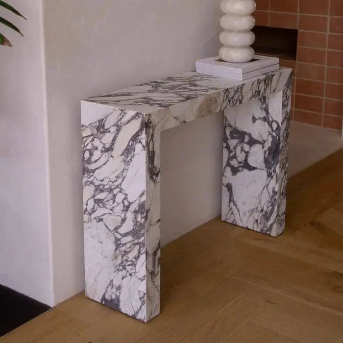 Calacatta Viola Marble Rectangular Console - Polished 12x40x30 by GobekDesign