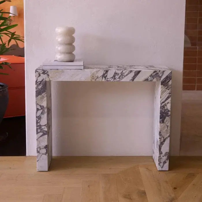 Calacatta Viola Marble Rectangular Console - Polished 12x40x30 by GobekDesign