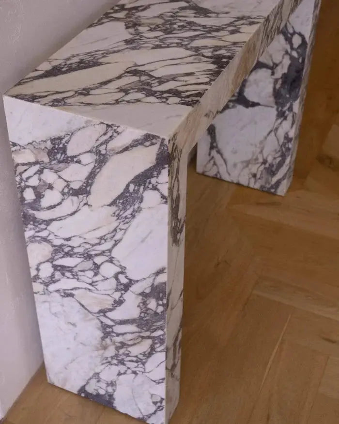 Calacatta Viola Marble Rectangular Console - Polished 12x40x30 by GobekDesign