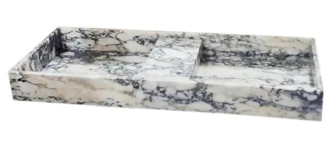 Calacatta Viola Marble Double Bathroom Sink 19x53x6 Polished by GobekDesign