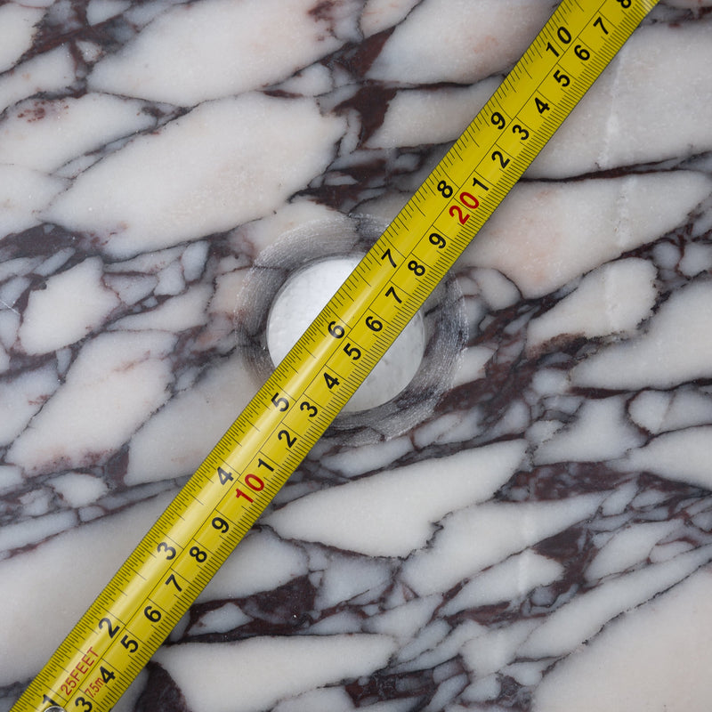 Calacatta Viola Marble Rectangular Ribbed Bathroom Sink (W)16" (L)16" (H)6" by GobekDesign