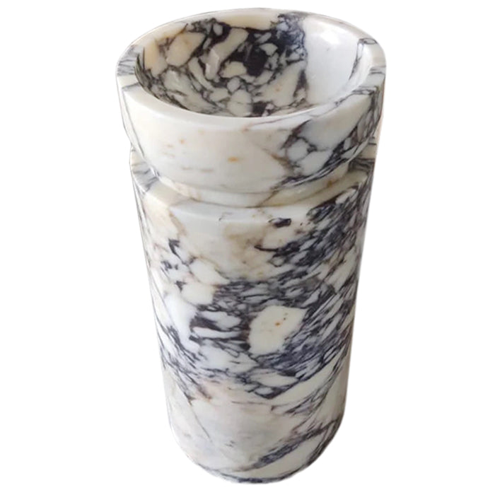 Calacatta Viola Marble Designer Pedestal Stand-Alone Sink (W)18" (L)18" (H)33" by GobekDesign