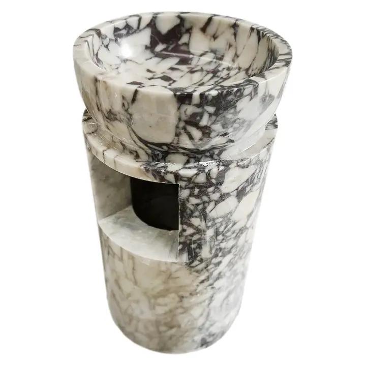 Calacatta Viola Marble Designer Pedestal Stand-Alone Bathroom Sink Polished 18x18x33 by GobekDesign