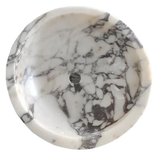 Calacatta Viola Marble Designer Pedestal Stand-Alone Bathroom Sink Polished 18x18x33 by GobekDesign