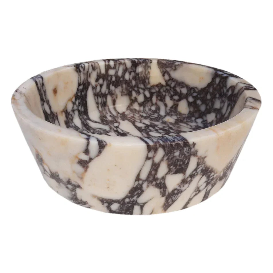 Calacatta Viola Marble Round Vessel Sink 16 Inch Honed Matte by GobekDesign