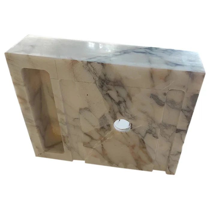 Calacatta Viola Natural Marble Wall-Mount Bathroom Sink 14x18 by GobekDesign