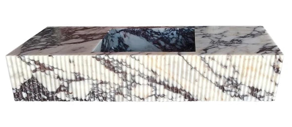Calacatta Viola Marble Wall-Mount Vanity Sink 20x56, photo 2 of 7