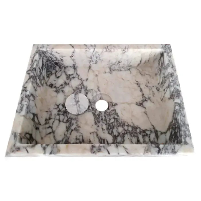 Calacatta Viola Marble Wall-mount Bathroom Sink 14x18 - Honed by GobekDesign