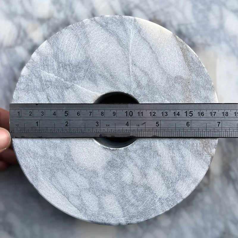 Calacatta Viola Marble Natural Stone Round Above Vanity Bathroom Sink Polished (D)15.5" (H)4.5" by GobekDesign