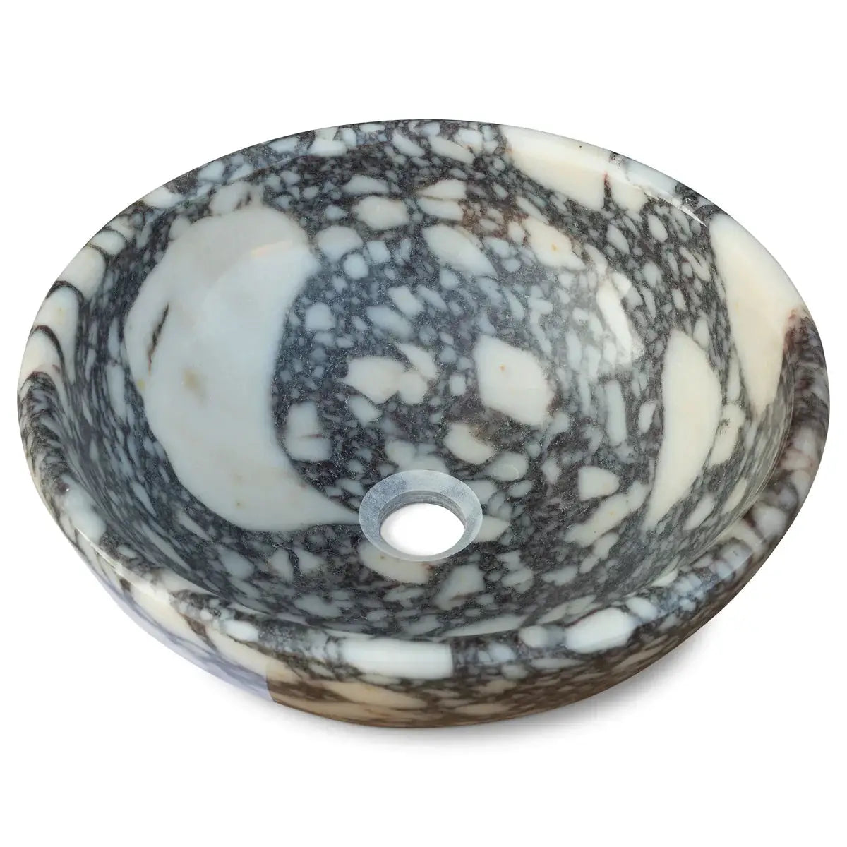 Calacatta Viola Marble Natural Stone Vessel Sink - Polished 16 Inch by GobekDesign