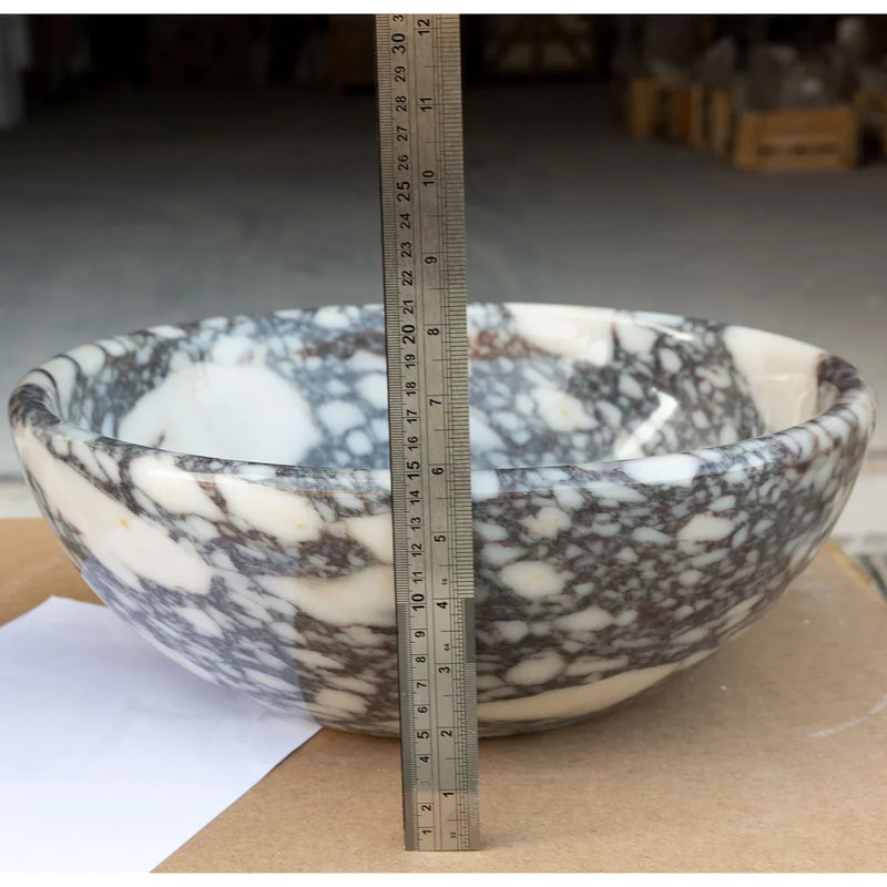 Calacatta Viola Marble Natural Stone Above-vanity Bathroom Sink Polished (D)16" (H)6" by GobekDesign
