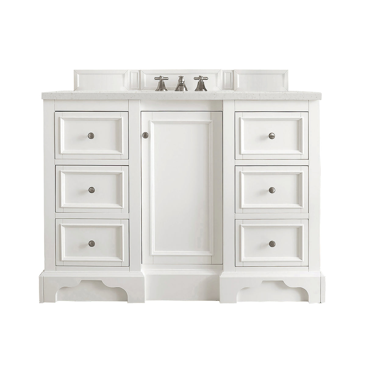 James Martin De Soto 48" Single Bathroom Vanity, Bright White with Lime Delight countertop