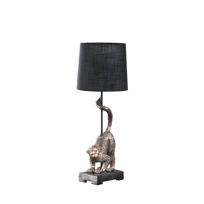 24" Wildlife Capuchin Monkey Table Lamp with Antique Bronze Finish - Golden Black, photo 3 of 5