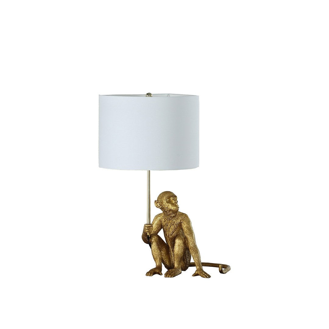 Golden Monkey Table Lamp with Polyresin Base - Gold, photo 3 of 4