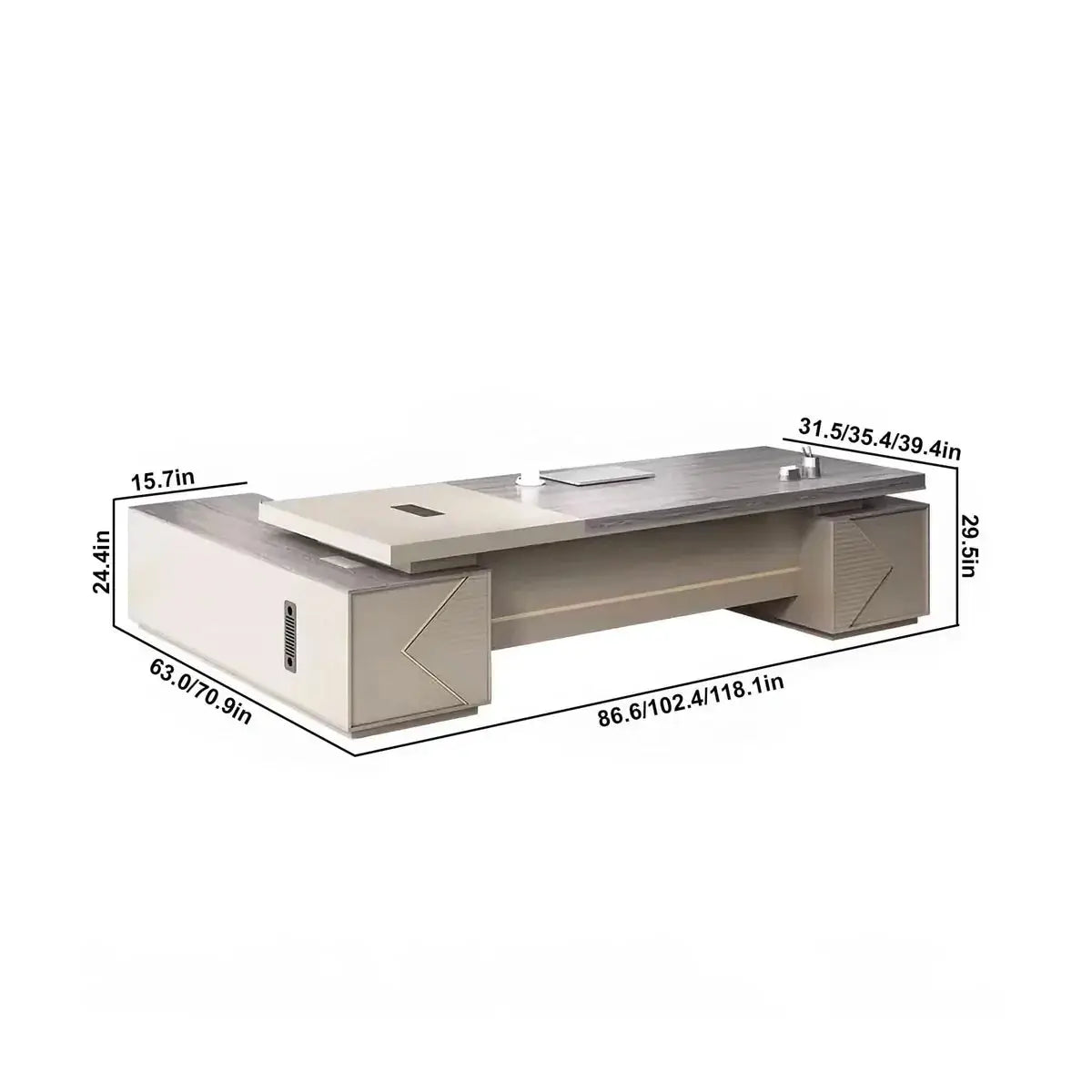 Calista · Modern L-Shaped Executive Desk by Arc Grove