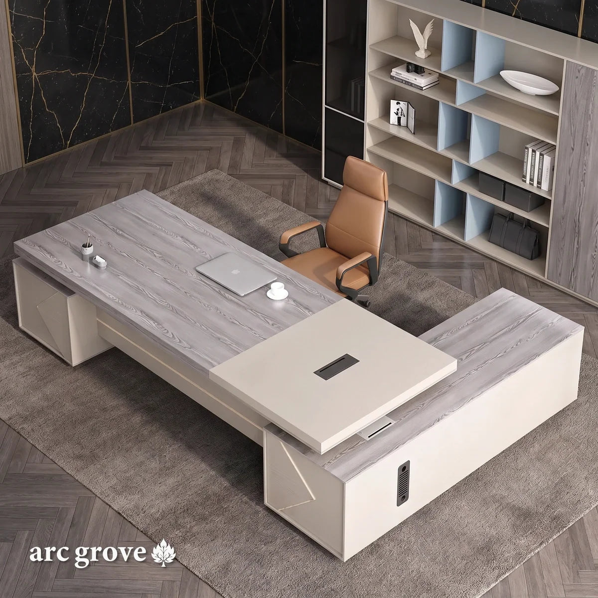 Calista · Modern L-Shaped Executive Desk, photo 5 of 9