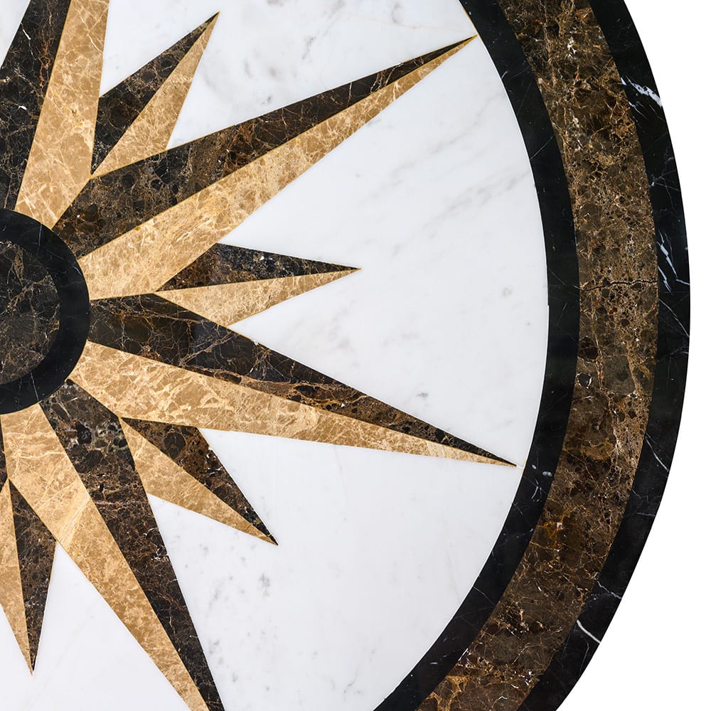 Campass Multi Finish Round Marble Medallions 36x36 Marble Multi Finish 36x36 Medallions — 1