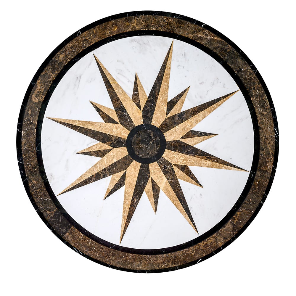 Campass Multi Finish Round Marble Medallions 36x36 Marble Multi Finish 36x36 Medallions