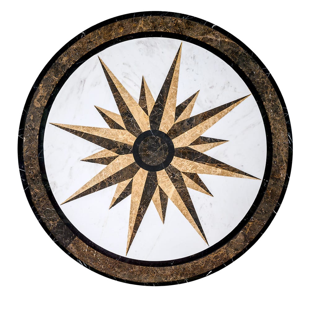 Campass Multi Finish Round Marble Medallions 48x48 Marble Multi Finish 48x48 Medallions