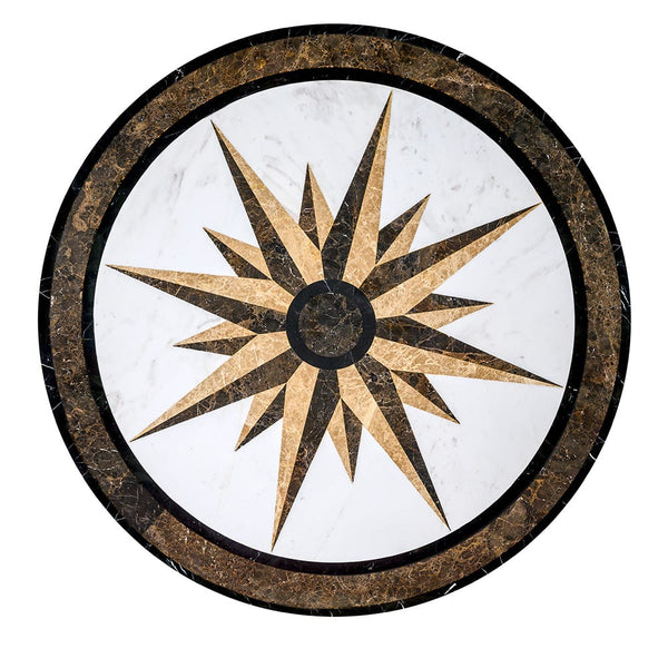 Campass Multi Finish Round Marble Medallions 48x48