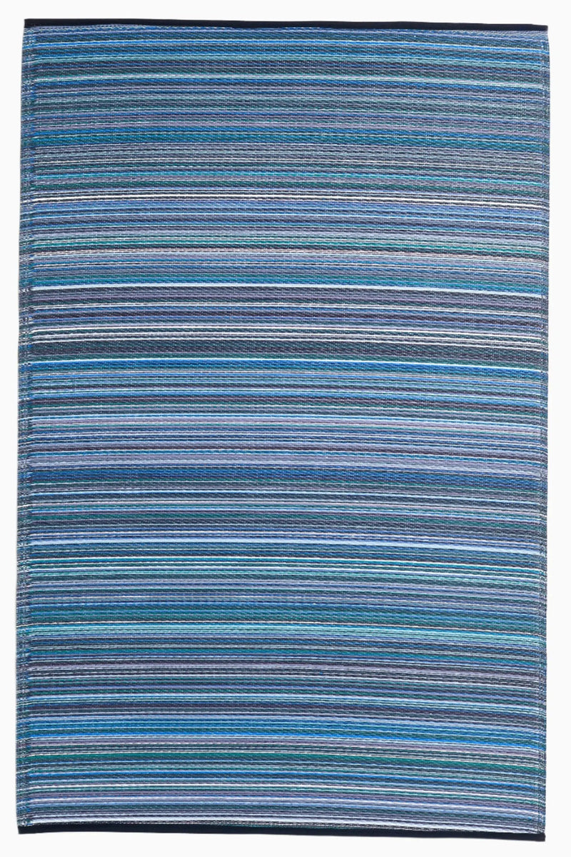 Cancun - Indigo Outdoor Rug for Patio by Fab Habitat